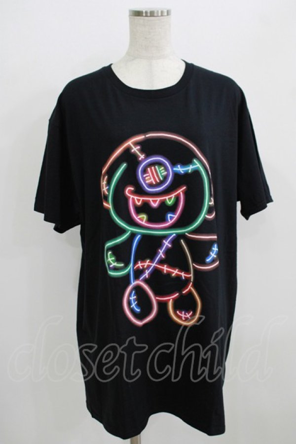 画像1: NieR Clothing / プリントCOTTON CUTSEW  黒 H-25-09-01-056-PU-TO-KB-ZT374 (1)