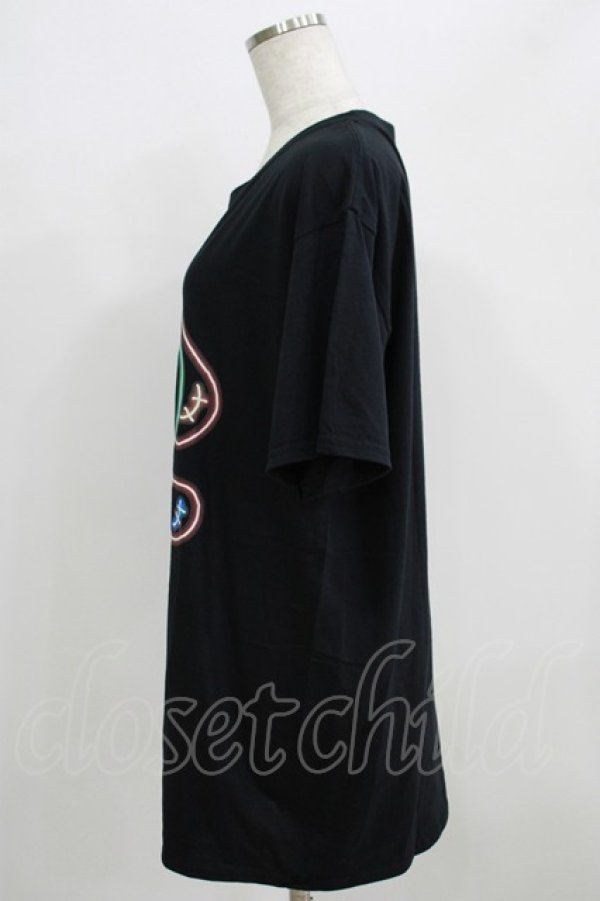 画像2: NieR Clothing / プリントCOTTON CUTSEW  黒 H-25-09-01-056-PU-TO-KB-ZT374 (2)