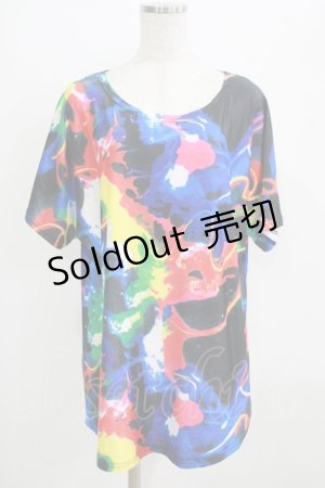 画像: ACDC RAG / プリントTシャツ  黒 H-25-09-01-059-PU-TO-KB-ZH