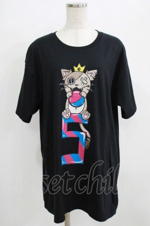 画像: NieR Clothing / プリント半袖CUTSEW XL 黒 H-25-09-01-060-PU-TO-KB-ZH