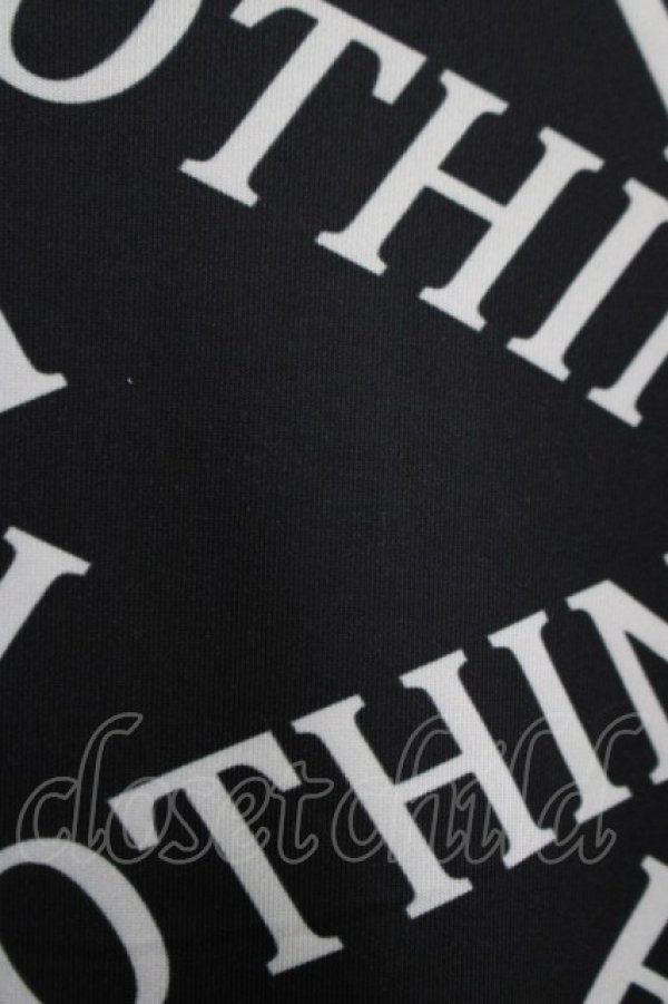 画像4: NieR Clothing / ロゴ総柄カットソー  黒×白 H-25-09-01-061-PU-TS-KB-ZT495 (4)