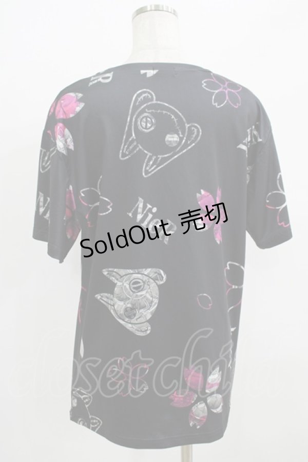 画像3: NieR Clothing / プリント半袖CUTSEW  黒 H-25-09-01-062-PU-TO-KB-ZH (3)