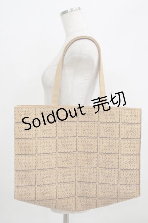 画像: Q-pot. / ビスケット トートバッグ  ブラウン H-25-09-01-066-QP-BG-KB-ZH