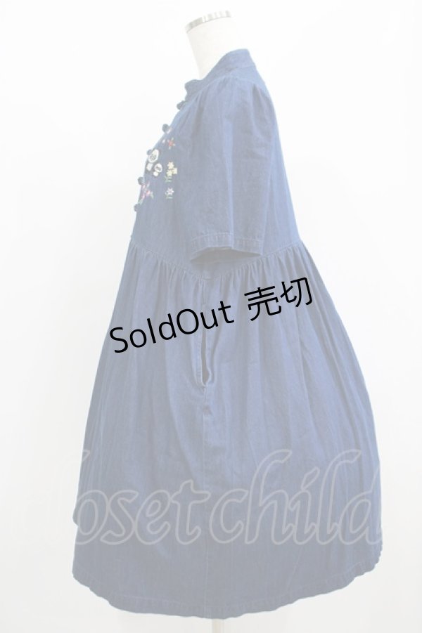 画像2: 【SALE】Candy Stripper / JOYFUL PEPE CHINA ONE-PIECE  ブルー H-25-09-01-007-PU-OP-KB-ZT493 (2)