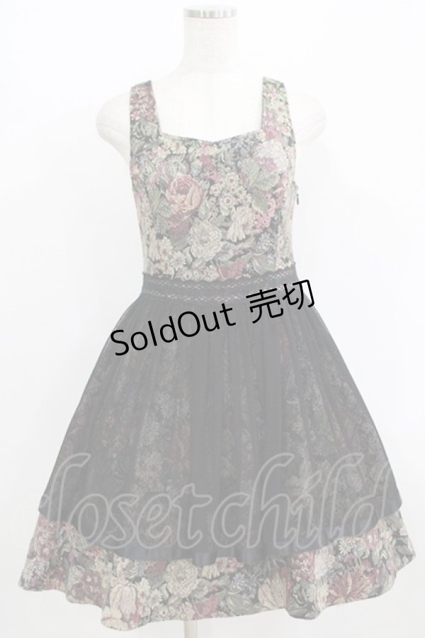 画像1: elements,H / ゴブランプリントドレス  ブラック H-25-09-01-017-PU-OP-KB-ZH (1)