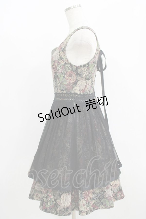 画像2: elements,H / ゴブランプリントドレス  ブラック H-25-09-01-017-PU-OP-KB-ZH (2)