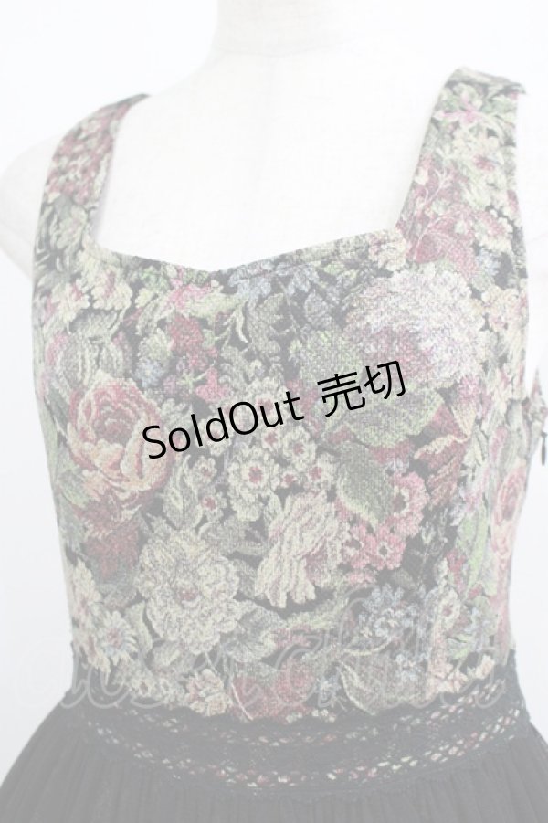 画像4: elements,H / ゴブランプリントドレス  ブラック H-25-09-01-017-PU-OP-KB-ZH (4)