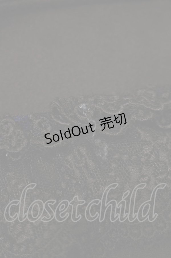 画像5: Moi-meme-Moitie / 別珍リボンロングワンピース  黒×青 H-25-09-01-002-MO-OP-KB-ZH (5)