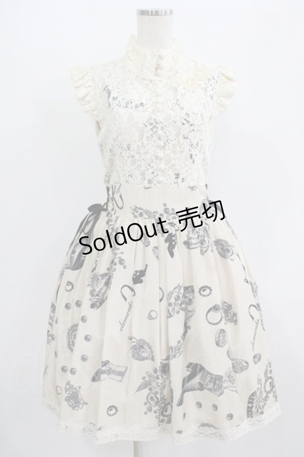 画像1: elements,H / ANTIQUE MOTIFワンピース  ベージュ H-25-09-01-021-PU-OP-KB-ZH (1)