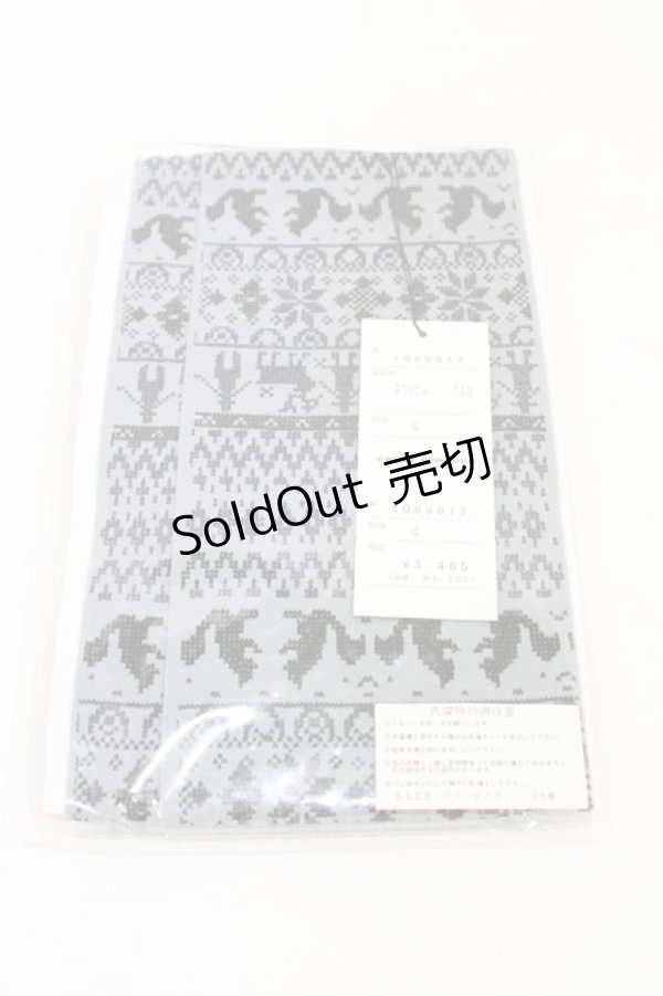 画像2: Candy Stripper / プリントタイツ  ノルディック/グレー H-25-09-02-1007-PU-ZA-KB-ZH (2)