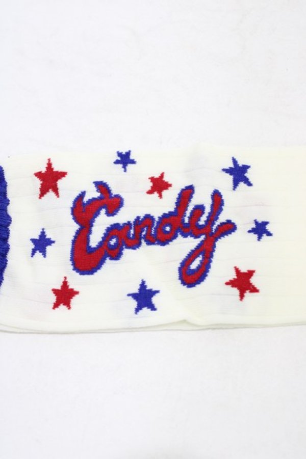 画像2: Candy Stripper / STAR BORDER SOX  オフ×赤×青 H-25-09-02-1008-PU-ZA-KB-ZH (2)