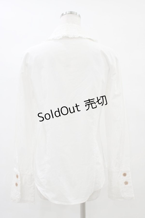 画像2: Jane Marple / コットンレースカラーブラウス  白 H-25-09-02-1060-JM-BL-KB-ZH (2)