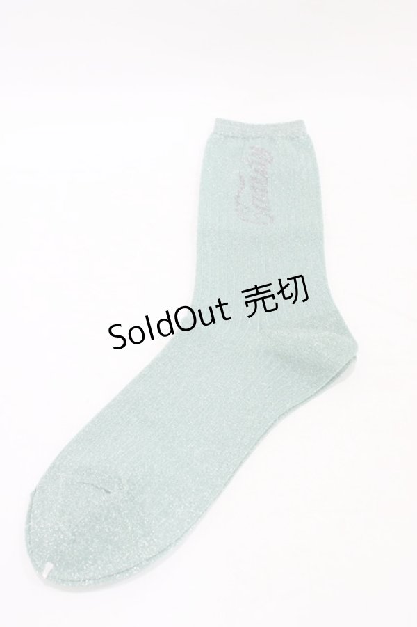 画像1: Candy Stripper / CANDY LAME RIB SOCKS  ライトグリーン H-25-09-02-1010-PU-ZA-KB-ZH (1)