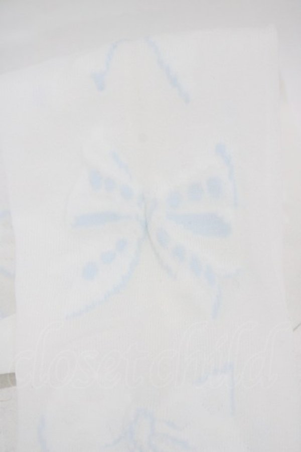 画像2: Jane Marple / リボンレースオーバーニー  オフ×ブルー H-25-09-02-1017-JM-ZA-KB-ZH (2)