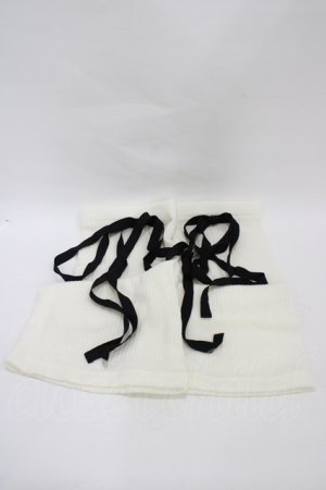画像: MILK / Wrap Ribbonレッグウォーマー  白 H-25-09-02-1018-ML-ZA-KB-ZH