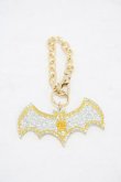 画像1: Moi-meme-Moitie / 蝙蝠ロゴアクリルバッグチャーム  シルバー×ゴールド H-25-09-02-1024-MO-ZA-KB-ZH (1)