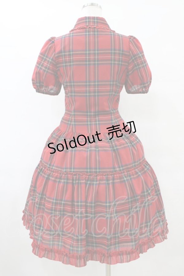 画像2: JESUS DIAMANTE / チェックティアードワンピース 40 レッド H-25-09-03-1031-JE-OP-NS-ZH (2)