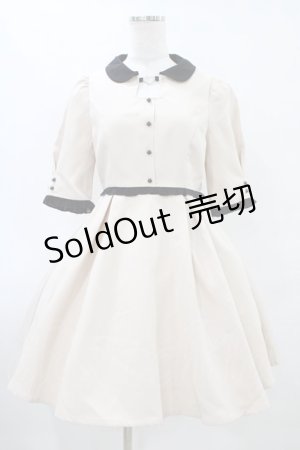 画像: Rojita / ハートリングホワイトカラーワンピース Free ベージュ H-25-09-03-1032-LO-OP-NS-ZH