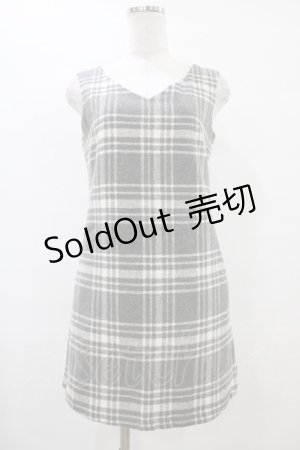 画像: evelyn / チェックAラインワンピース Free グレー H-25-09-03-1033-LO-OP-NS-ZH