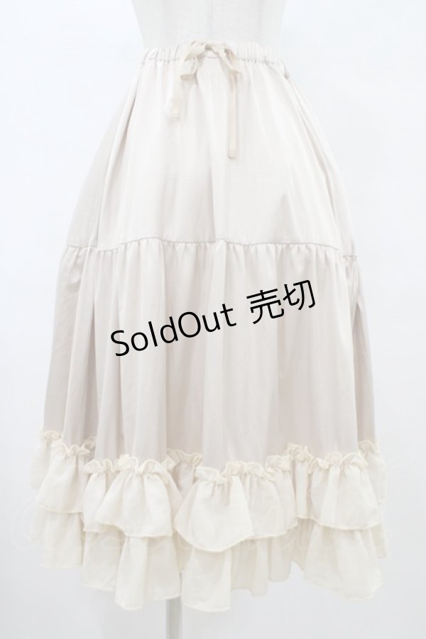画像1: axes femme kawaii / ミディフリルペチスカート M 生成り H-25-09-03-1036-AX-SK-NS-ZH (1)