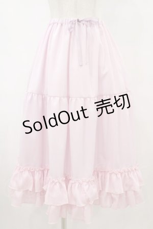 画像: Chalmiere / ミディフリルペチスカート M ピンク H-25-09-03-1037-0-SK-NS-ZH