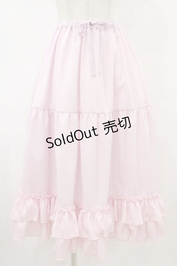 画像1: Chalmiere / ミディフリルペチスカート M ピンク H-25-09-03-1037-0-SK-NS-ZH (1)