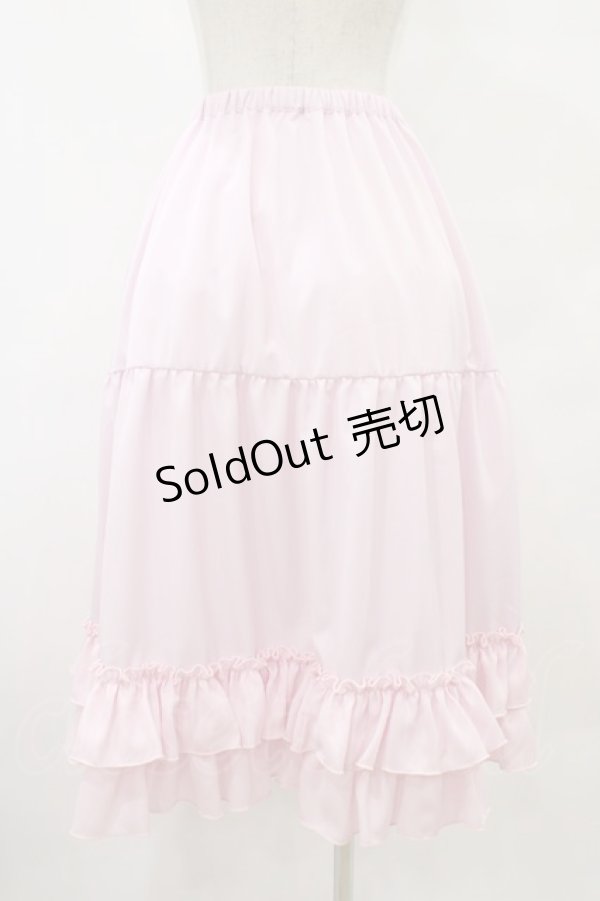 画像2: Chalmiere / ミディフリルペチスカート M ピンク H-25-09-03-1037-0-SK-NS-ZH (2)