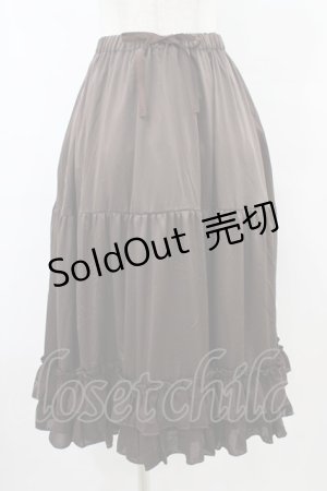 画像: axes femme kawaii / ミディフリルペチスカート M ブラウン H-25-09-03-1038-AX-SK-NS-ZH