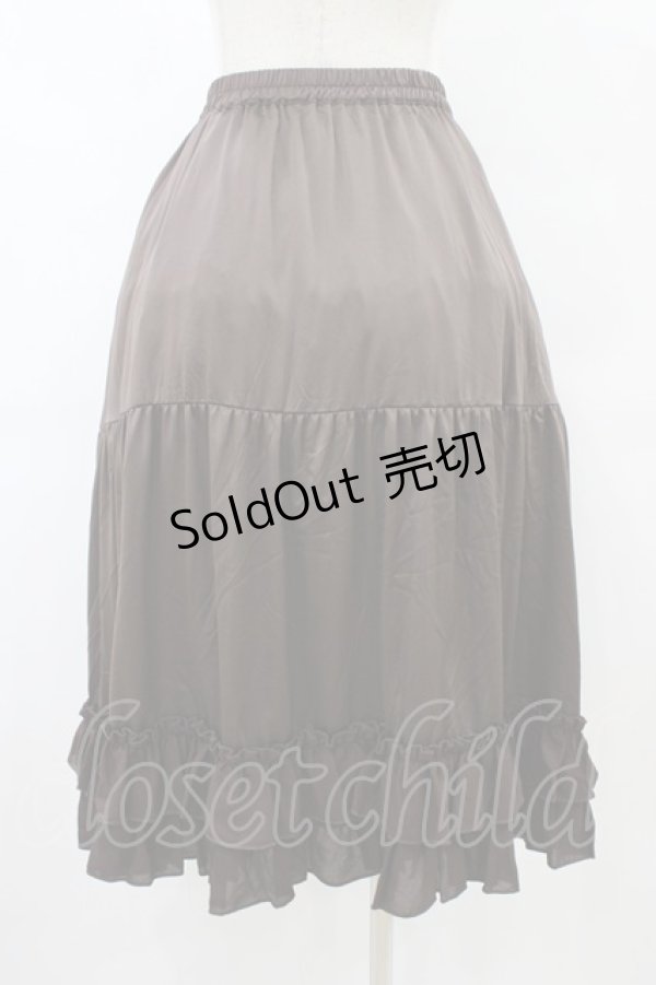 画像2: axes femme kawaii / ミディフリルペチスカート M ブラウン H-25-09-03-1038-AX-SK-NS-ZH (2)