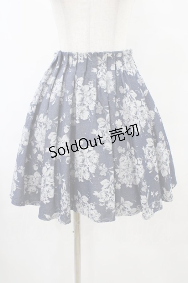 画像1: evelyn / 花柄スカート Free ネイビー H-25-09-03-1039-LO-SK-NS-ZH (1)