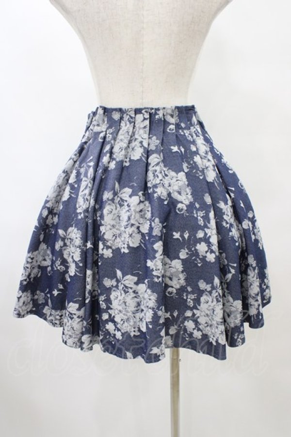 画像2: evelyn / 花柄スカート Free ネイビー H-25-09-03-1039-LO-SK-NS-ZH (2)