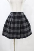 画像1: evelyn / チェックスカート Free グレー H-25-09-03-1040-LO-SK-NS-ZH (1)