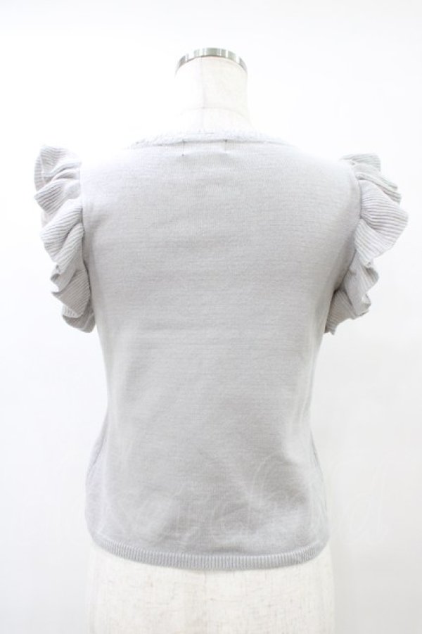 画像2: evelyn / フリルニットベスト Free グレー H-25-09-03-1044-LO-TO-NS-ZH (2)