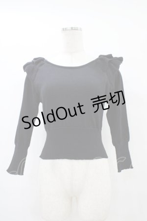 画像: evelyn / フリルニットトップス Free ブラック H-25-09-03-1051-LO-TO-NS-ZH
