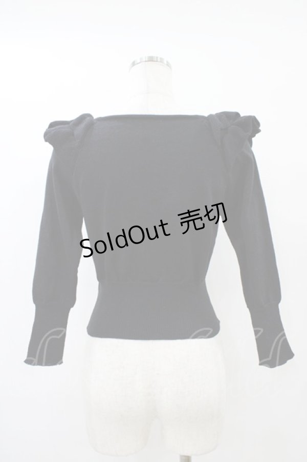 画像2: evelyn / フリルニットトップス Free ブラック H-25-09-03-1051-LO-TO-NS-ZH (2)