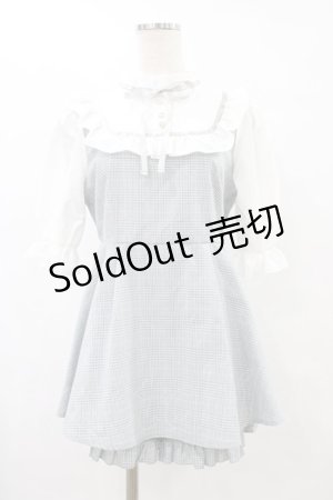 画像: NOEMIE / レースヨークフリルセットアップ M ブルー H-25-09-03-1014-0-OP-NS-ZH