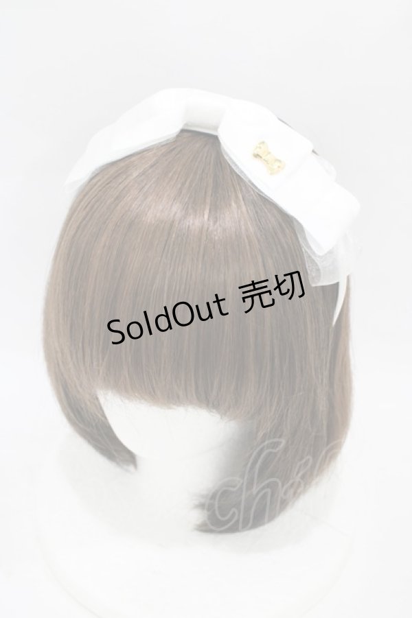 画像1: Angelic Pretty / Tea Timeリボンカチューシャ  シロ H-25-09-03-1003-AP-AC-NS-ZH (1)