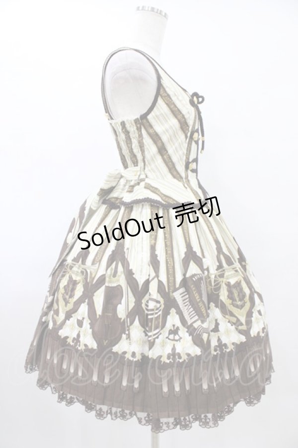 画像3: Angelic Pretty / カルテットショコラナポレオンジャンパースカート Free アイボリー H-25-09-03-1026-AP-OP-NS-ZH (3)