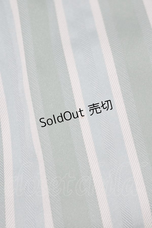 画像4: Jane Marple / レジメンタルストライプジャンパースカート  サックスミント H-25-09-04-026-JM-OP-KB-ZH (4)