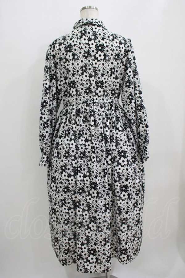 画像3: merry jenny / 2トーンフラワーシャツワンピース  ブラック H-25-09-04-028-LO-OP-KB-ZH (3)