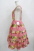 画像2: Melody BasKet / Fruits BasKetサロペットスカート  レッド H-25-09-04-029-LO-SK-KB-ZH (2)