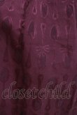画像4: Leur Getter / スプーンジャガードシフォンリボンワンピース  ワイン H-25-09-04-003-LU-OP-KB-ZH (4)