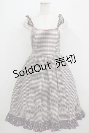 画像: Emily Temple cute / フレーバーギンガムノースリーブワンピース  ブラウン×ネイビー H-25-09-04-034-ET-OP-KB-ZH