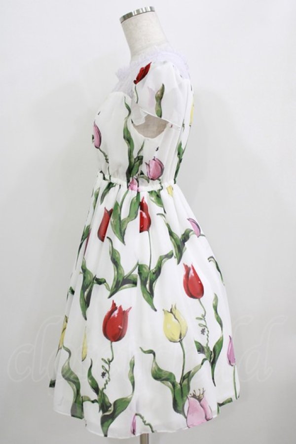 画像2: MILK / チューリーロマンスワンピース  ホワイトカラフル H-25-09-04-035-ML-OP-KB-ZH (2)