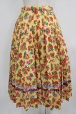 画像3: Jane Marple Dans Le Salon / Flowers of Jouy double accordion skirt M マスタード H-25-09-04-037-JM-SK-KB-ZH (3)