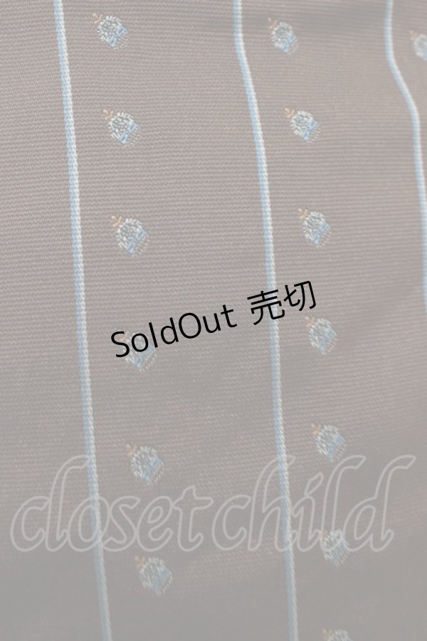 画像4: Jane Marple / ジャガードサロペットスカート  茶 H-25-09-04-042-JM-OP-KB-ZH (4)