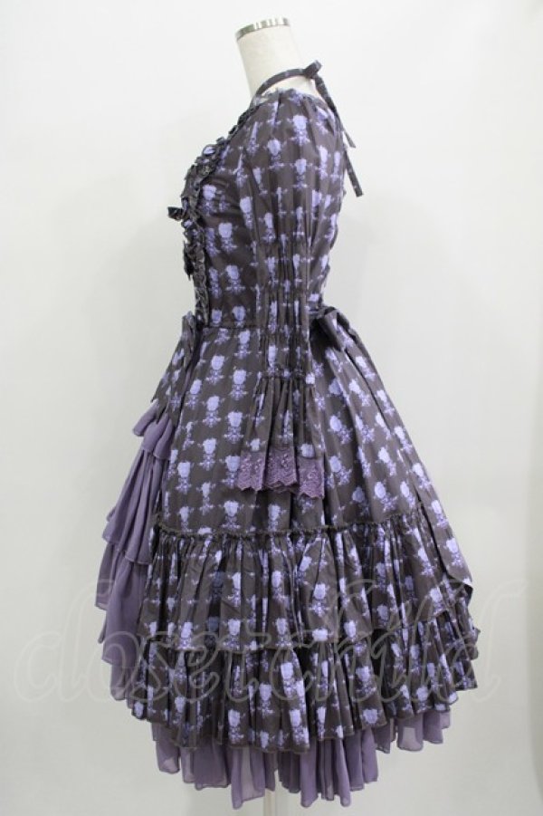 画像2: ATELIER PIERROT / Rosy Bouquet Dress size1 パープル H-25-09-04-005-EL-OP-NS-ZH (2)