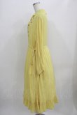 画像2: Jane Marple / クレープジョーゼットThistle embroideryドレス  イエロー H-25-09-04-045-JM-OP-KB-ZH (2)