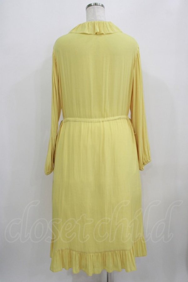 画像3: Jane Marple / クレープジョーゼットThistle embroideryドレス  イエロー H-25-09-04-045-JM-OP-KB-ZH (3)
