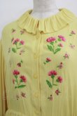 画像4: Jane Marple / クレープジョーゼットThistle embroideryドレス  イエロー H-25-09-04-045-JM-OP-KB-ZH (4)